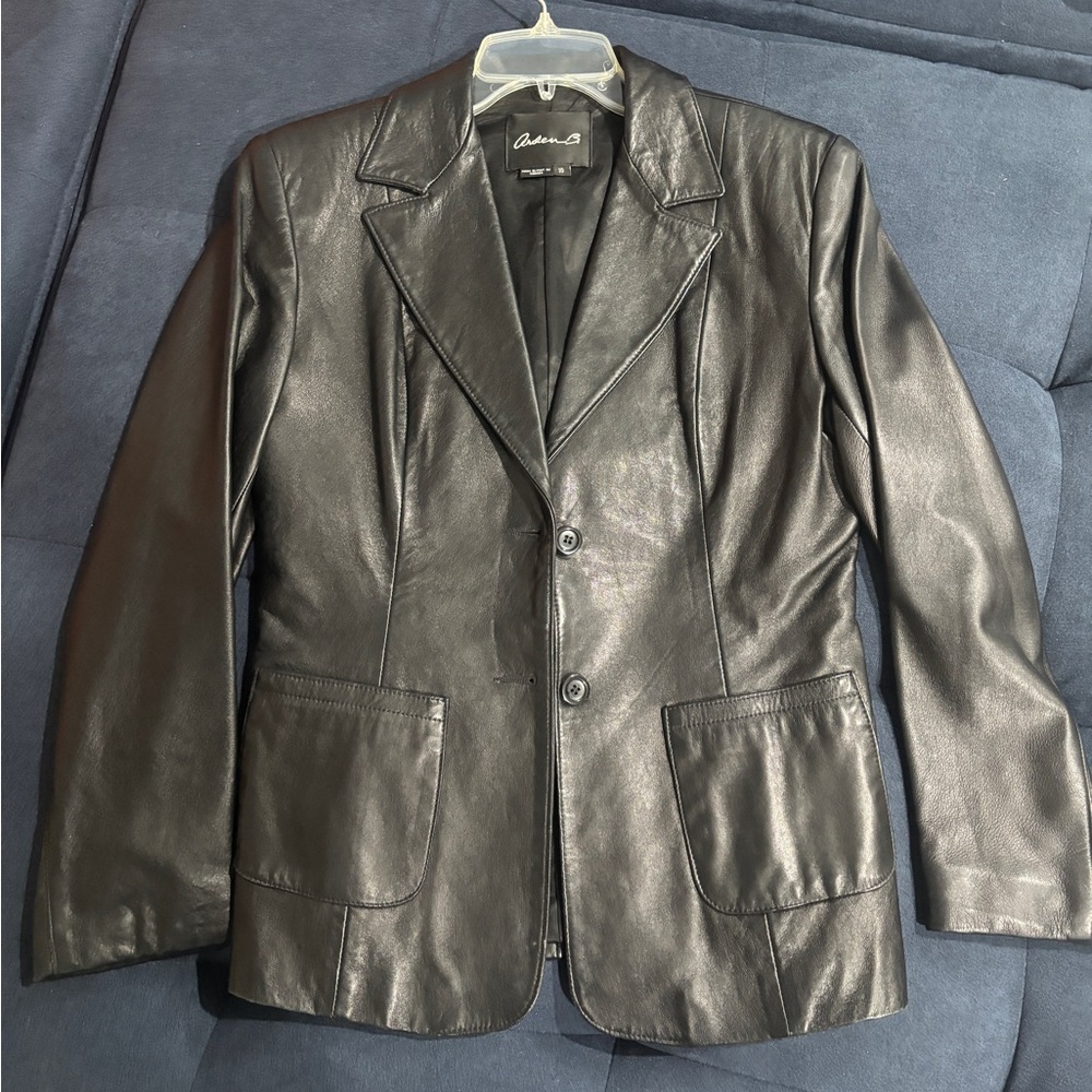 Arden B vintage leather blazer - size 10
